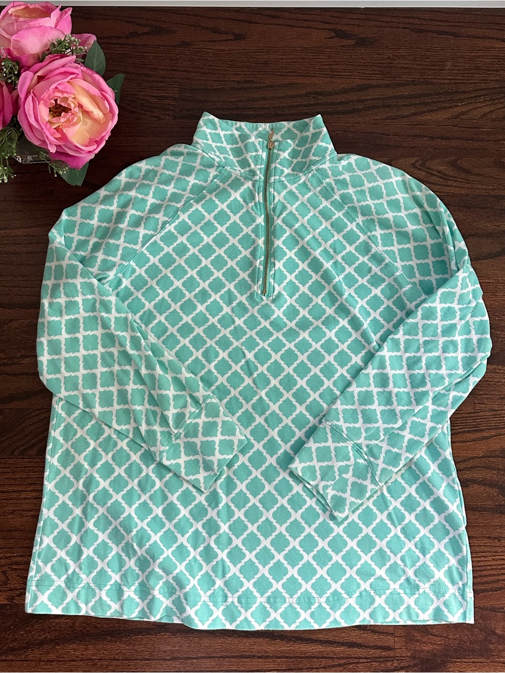 Pappagallo 1/4 zip pullover, size M